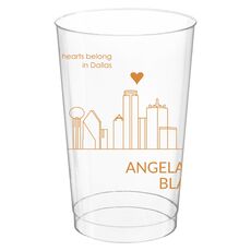 We Love Dallas Clear Plastic Cups