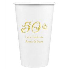 Pick Your Vintage Anniversary Paper Coffee Cups