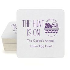 The Hunt Is On Square Coasters