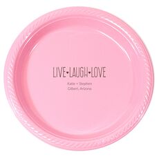 Live Laugh Love Plastic Plates