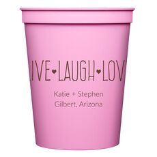 Live Laugh Love Stadium Cups