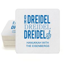 Oh Dreidel Square Coasters