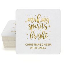 Making Spirits Bright Square Coasters