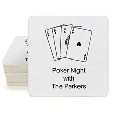 All Aces Square Coasters