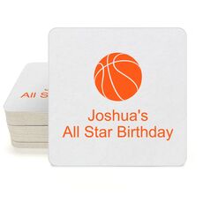 Basketball Square Coasters