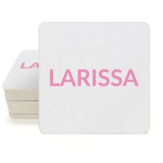 Big Bold Name Square Coasters