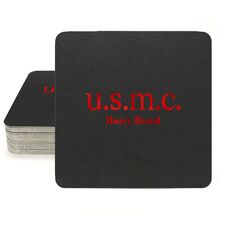 Big Word U.S.M.C. Square Coasters