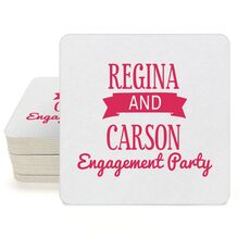 Celebration Couple Square Coasters