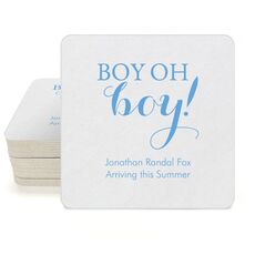 Boy Oh Boy Square Coasters