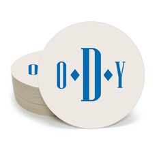 Condensed Monogram Round Coasters