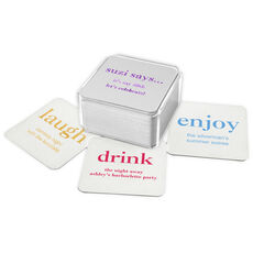 Design Your Own Big Word Square Coasters