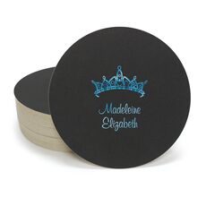 Diamond Crown Round Coasters