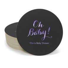 Elegant Oh Baby Round Coasters