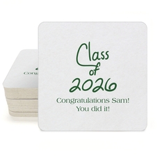 Fun Class of Calligraphy Square Coasters