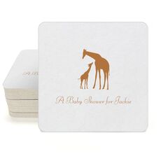 Giraffe Duo Square Coasters