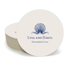 Graceful Seashell Round Coasters