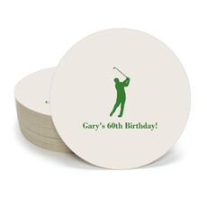 Golf Day Round Coasters