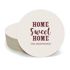 Home Sweet Home Round Coasters