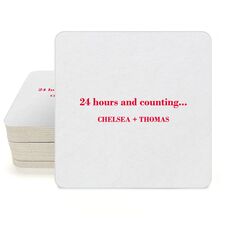 Your Flush Left Bottom Phrase Square Coasters