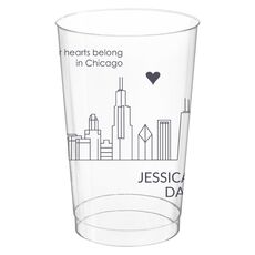 We Love Chicago Clear Plastic Cups