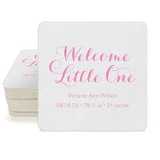 Welcome Little One Square Coasters