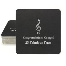 Treble Clef Square Coasters