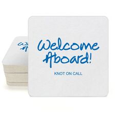 Studio Welcome Aboard Square Coasters