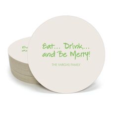 Studio Eat, Drink Be Merry Round Coasters