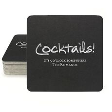 Studio Cocktails Square Coasters