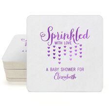 Sprinkled with Love Square Coasters