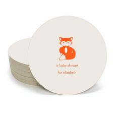 Little Fox Round Coasters