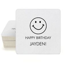 Smiley Face Square Coasters