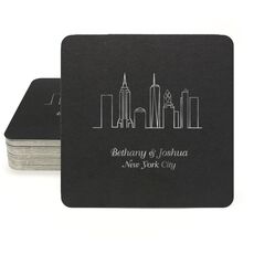 New York City Skyline Square Coasters