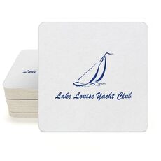 Sailboat Clipper Square Coasters