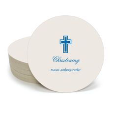 Outlined Cross Round Coasters