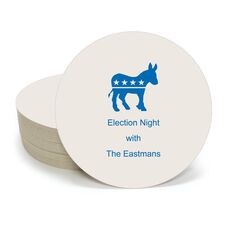Patriotic Donkey Round Coasters