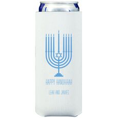 Happy Hanukkah Menorah Collapsible Slim Huggers