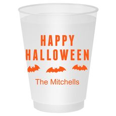Happy Halloween Bats Shatterproof Cups