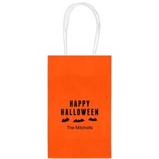 Happy Halloween Bats Medium Twisted Handled Bags