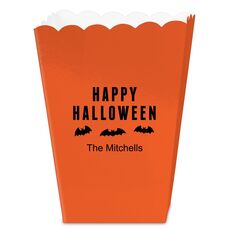 Happy Halloween Bats Mini Popcorn Boxes