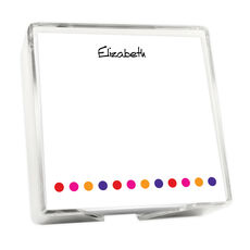 Pretty Polka Dots Square with Acrylic Holder