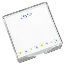 Fun Stars Memo Square with Acrylic Holder