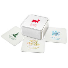 Design Your Own Christmas Square Coasters
