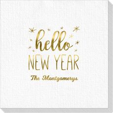 Hello New Year Deville Napkins