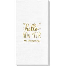 Hello New Year Deville Guest Towels