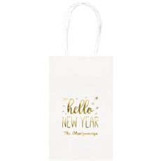 Hello New Year Medium Twisted Handled Bags