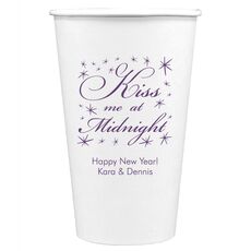 Kiss Me At Midnight Paper Coffee Cups