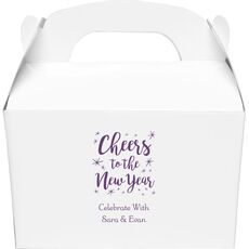 Cheers to the New Year Gable Favor Boxes