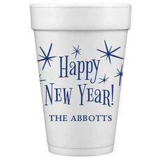 Radiant Happy New Year Styrofoam Cups