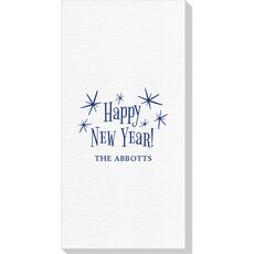 Radiant Happy New Year Deville Guest Towels